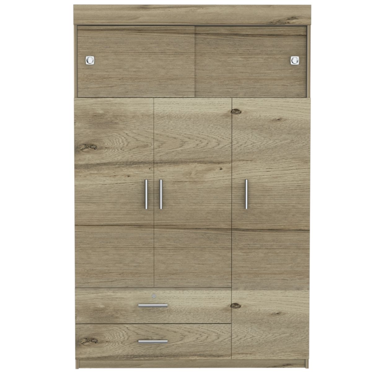 FMFURNITURE - Closet Manila Z-120 5 Puertas - Duna Blanco