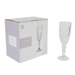 HOMEWELL - Set 6 Copas de Vidrio Transparente 165ml