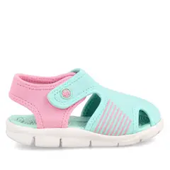 BUBBLE GUMMERS - Sandalia Niña Bubblegummers Bentley Celeste/Rosado