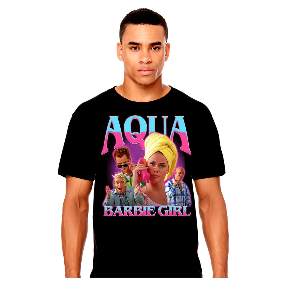 GENERICO - Aqua - Pop - Barbie Girl - Collage - Polera