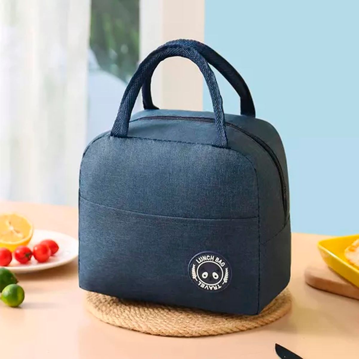 OFERTABKN - Lonchera Bolsa Termica Colación Almuerzo Portatil Unisex Azul
