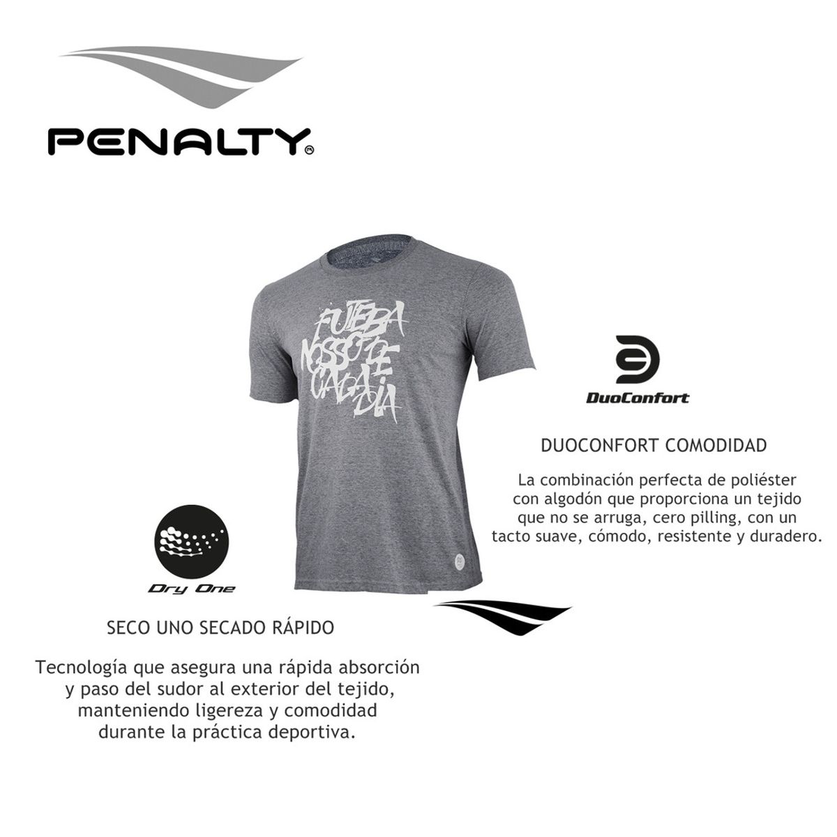 PENALTY - Polera Penalty Futbol Diario Blanco PENALTY