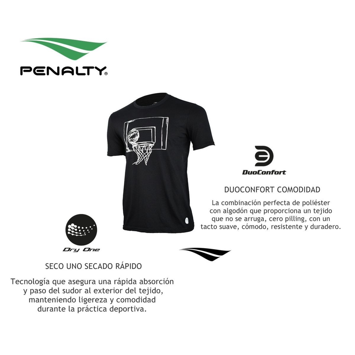 PENALTY - Polera Penalty Basket Blanco PENALTY