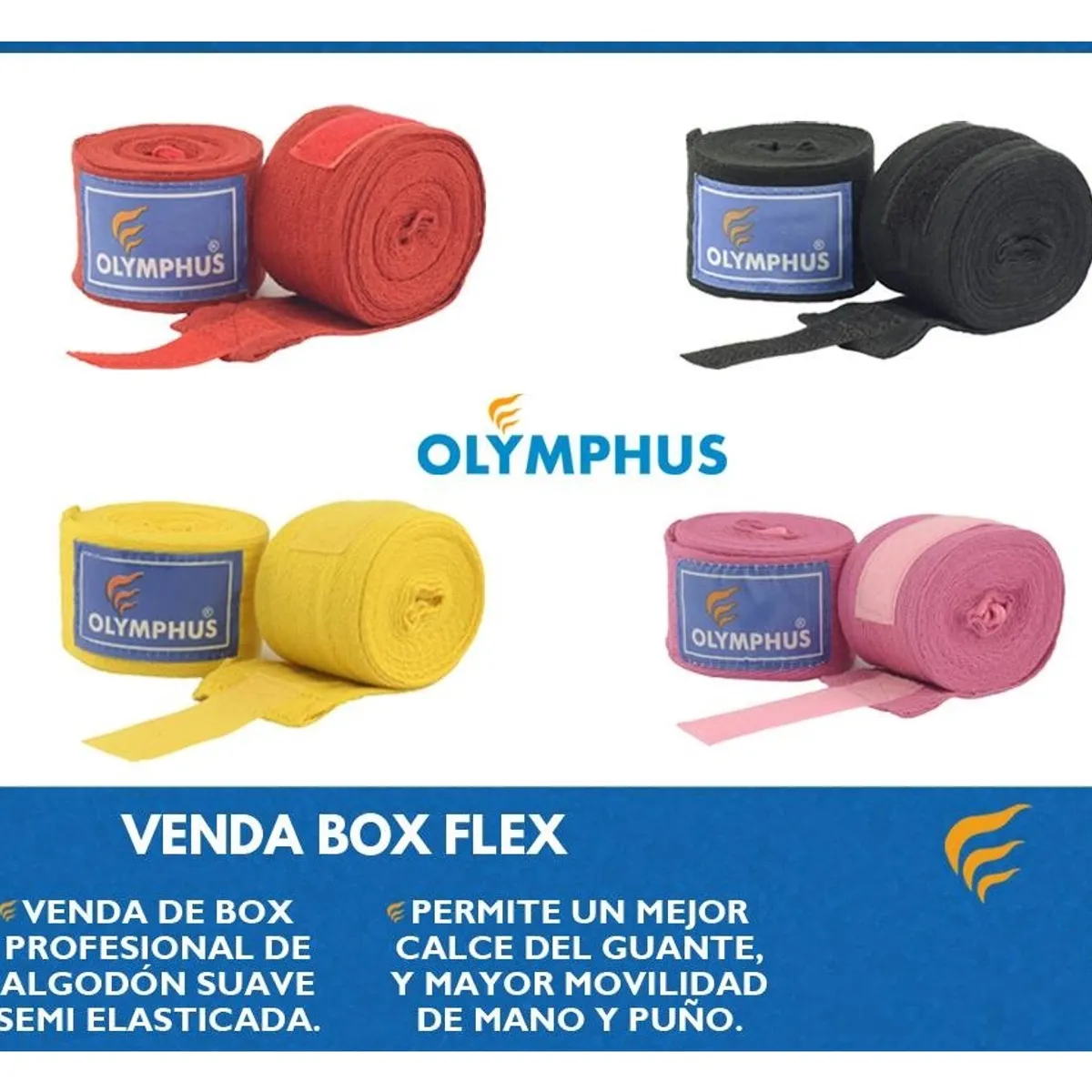 OLYMPUS - Vendas Boxeo Vendaje Box Kickboxing Mma Olymphus 5cm X 45mt