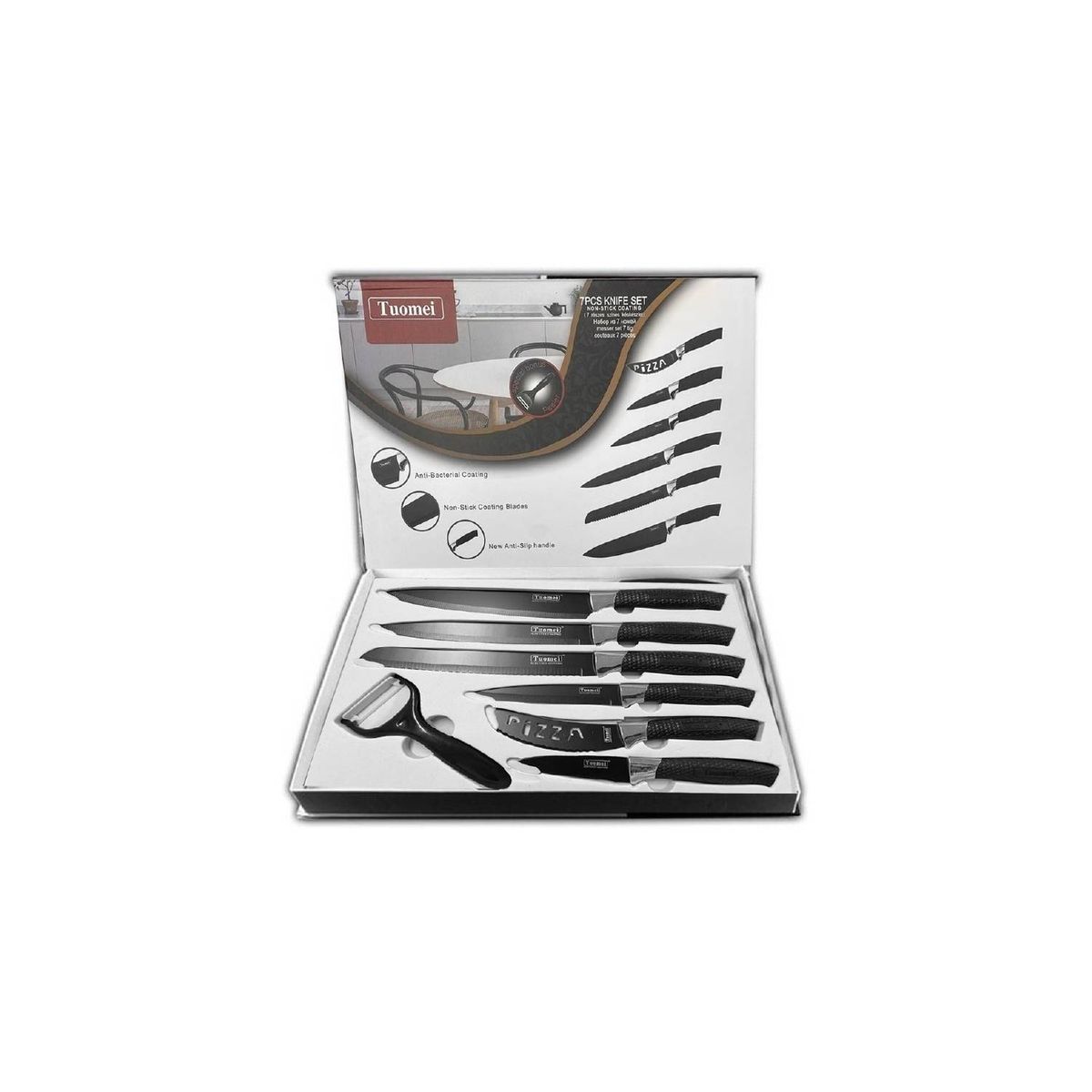 U BUY - Set De Cuchillos 7 Piezas Juegos Cuchillos Cocinas