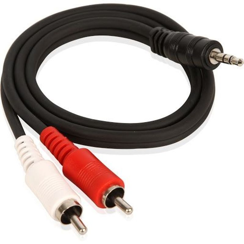 DBLUE - Cable De Audio Aux 2X1 (3.5mm a RCA) CAV02 HIFI - Negro