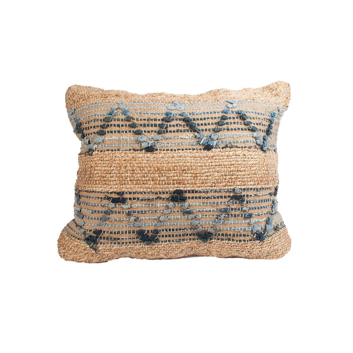 GENERICO - Cojín Rectangular Con Relleno Pompones - S02005