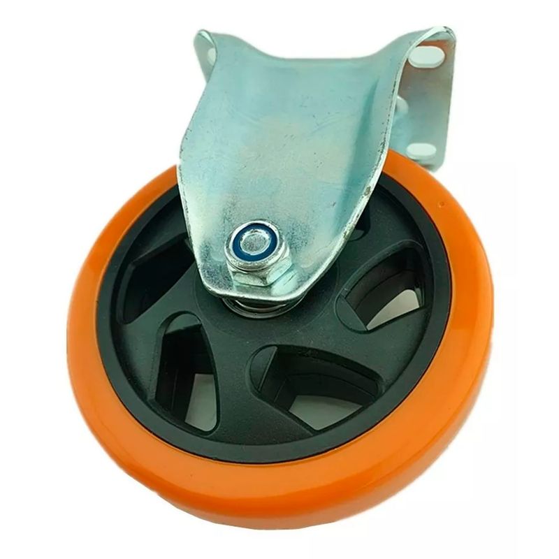 GENERICO - Rueda Naranja Fija 5 Pulgadas