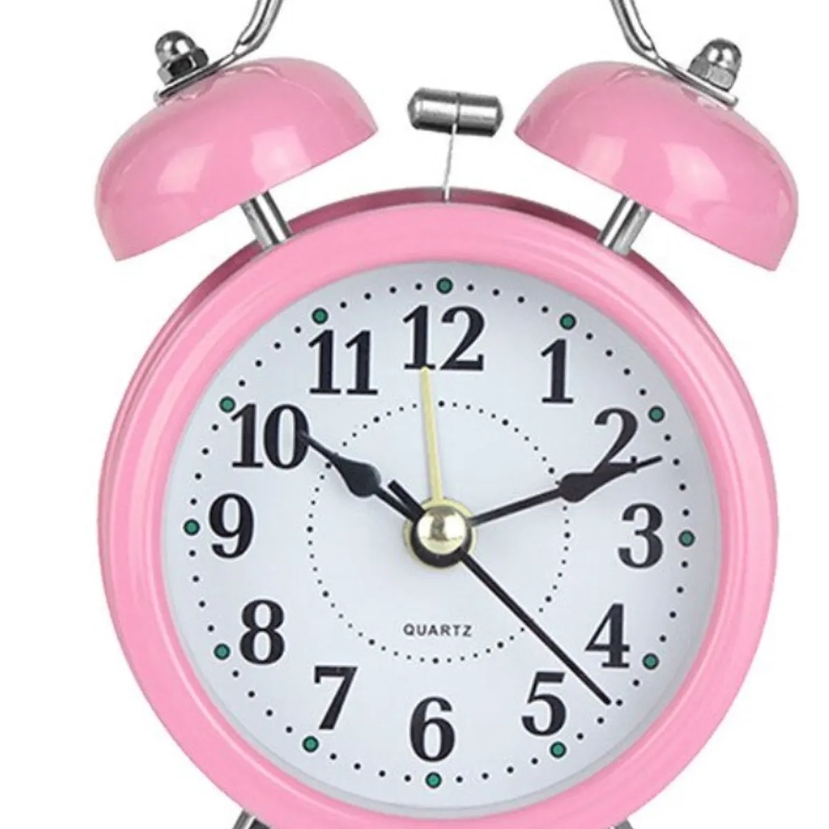 GENERICO - Reloj De Mesa Alarma Despertador Modelo Analogo Pequeño ROsa
