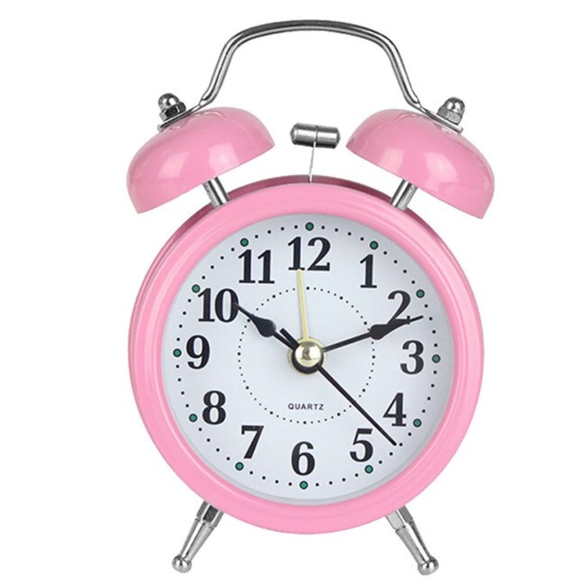 GENERICO - Reloj De Mesa Alarma Despertador Modelo Analogo Pequeño ROsa