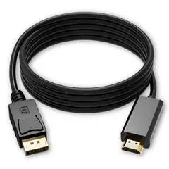 TECMASTER - Cable DisplayPort DP a HDMI 4K Ultra HD 1.8m TM-100529 - Negro