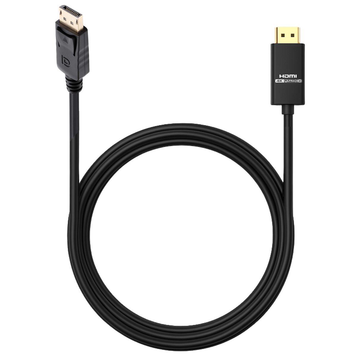 TECMASTER - Cable DisplayPort DP a HDMI 4K Ultra HD 1.8m TM-100529 - Negro