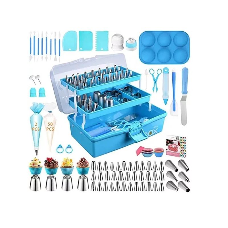 GENERICO - Kit Decoración Para Reposteria 236pcs En Maleta 3 Nivel