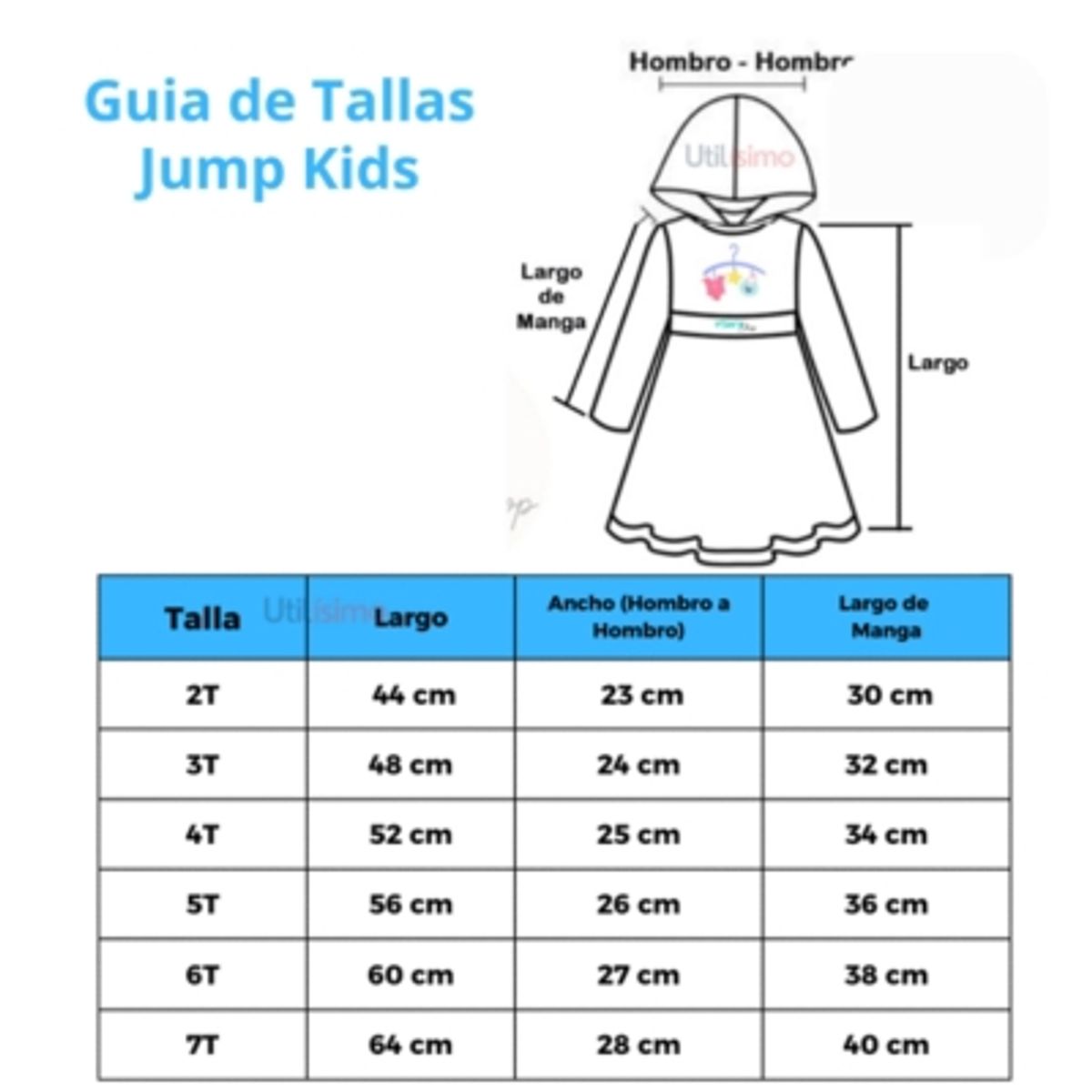 JUMP KIDS - Polerón con Capucha Jump Kids Bebe Niña Unicornio Nubes