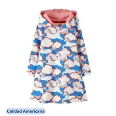 JUMP KIDS - Polerón con Capucha Bebe Niña Unicornio Nubes