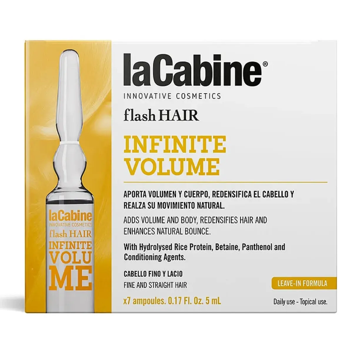 LA CABINE - Ampolla Flash Hair Infinite Volume 5ml x 7 uni
