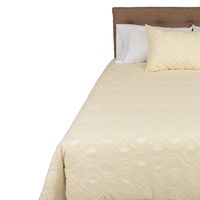 Funda de plumón Orleans Beige rombos flequillo, 1,5 Plazas