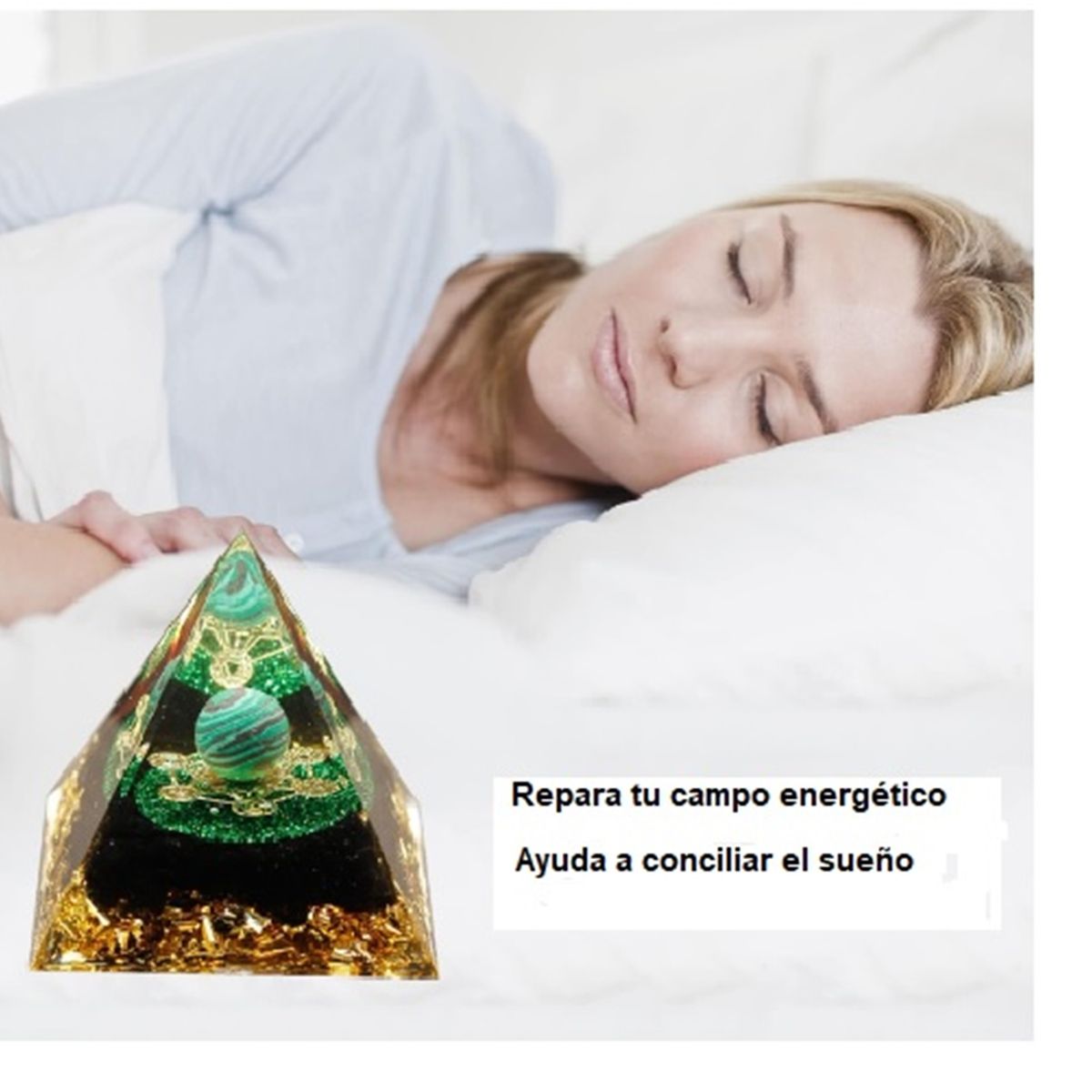 GENERICO - PIRAMIDE POSITIVA CALMANTE CRISTAL CURATIVO 5 X 5 X 5 CMS VERDE