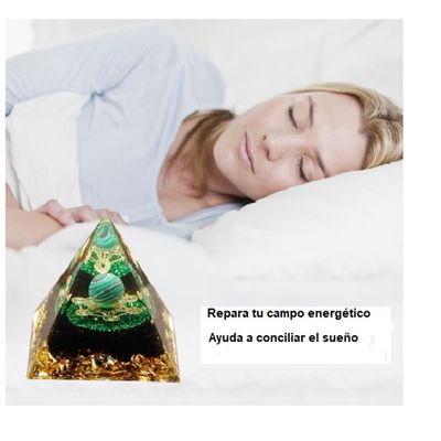 Imagen 2 del producto PIRAMIDE POSITIVA CALMANTE CRISTAL CURATIVO 5 X 5 X 5 CMS VERDE