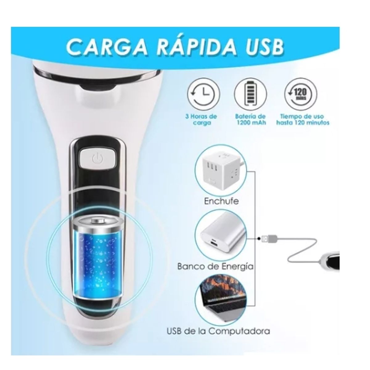 GENERICO - Removedor Quita Callos Eléctrico Para Pie Recargable