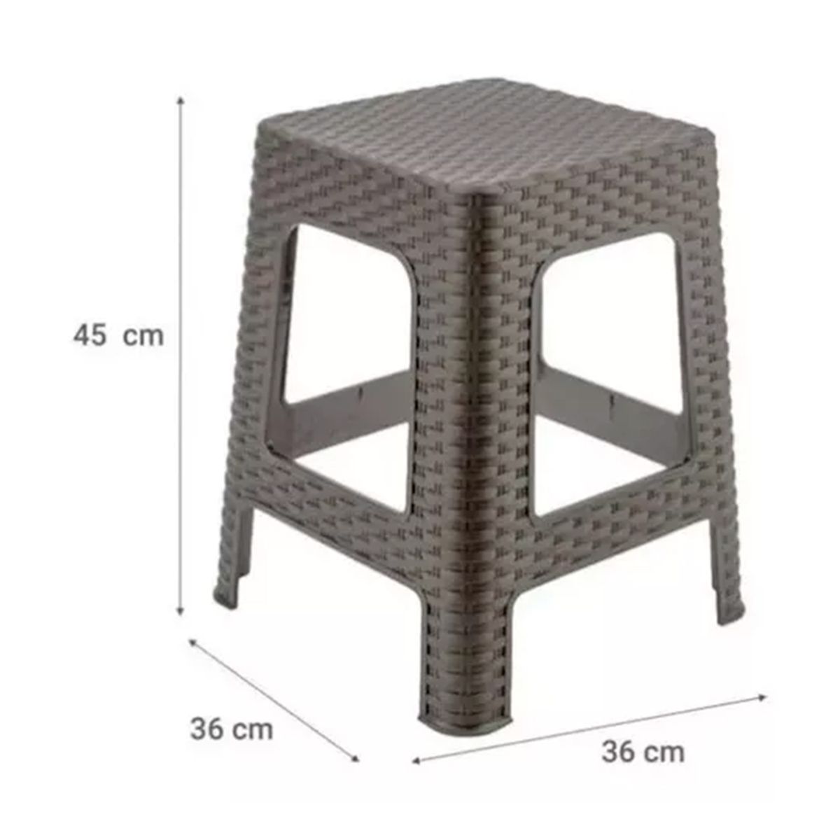 GENERICO - Pack 4 Pisos De Rattan Negro