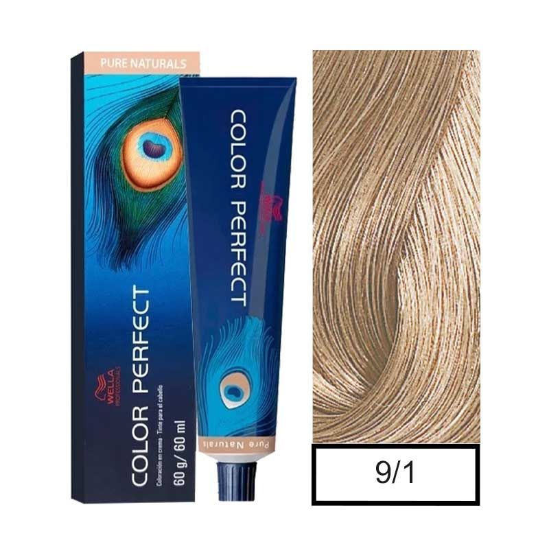 WELLA - Tintura Permanente Wella 9/1 Color Perfect 60Gr  Mas oxidante