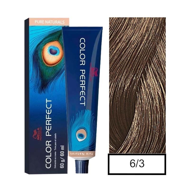 WELLA - Tintura Permanente Wella 6/3 Color Perfect 60Gr  Mas oxidante