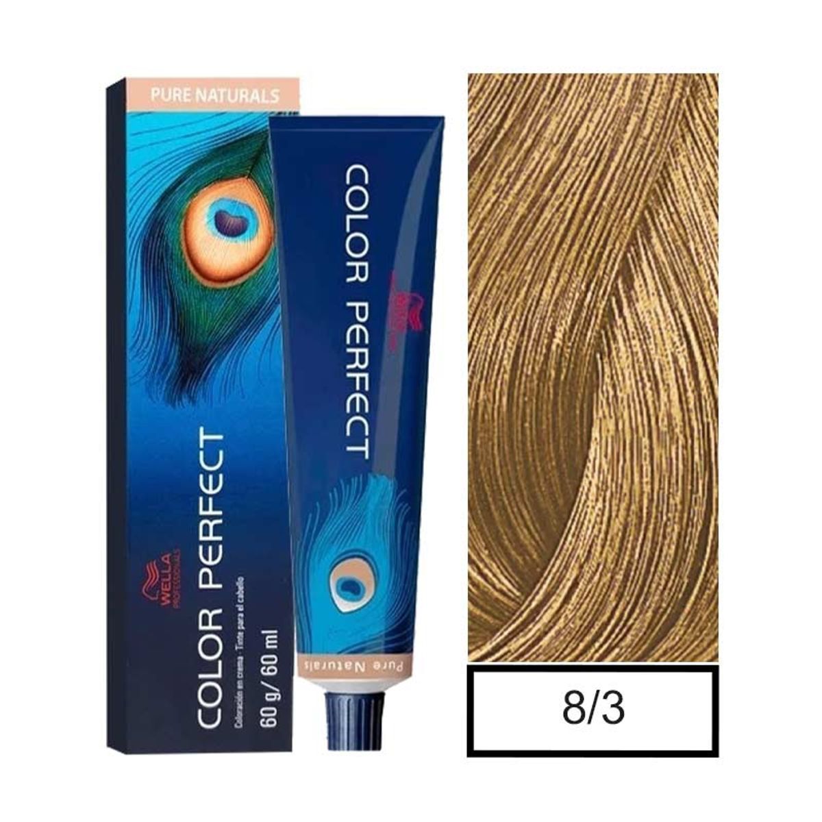 WELLA - Tintura Permanente Wella 8/3 Color Perfect 60Gr  Mas oxidante