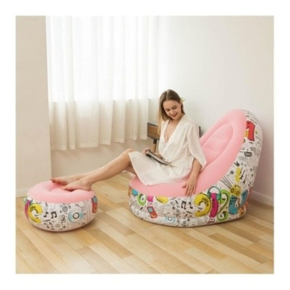 U BUY - Sillón Inflable Mas Puff - Turquesa-
