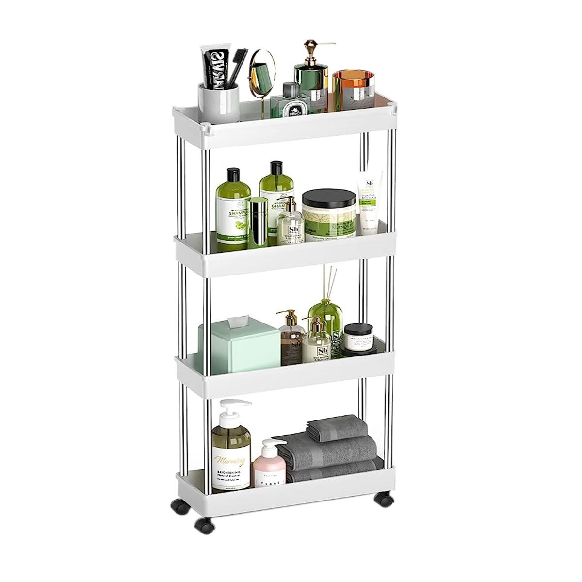 NEWTREE - Mueble Estante Organizador Multiuso para Baño Cocina Blanco
