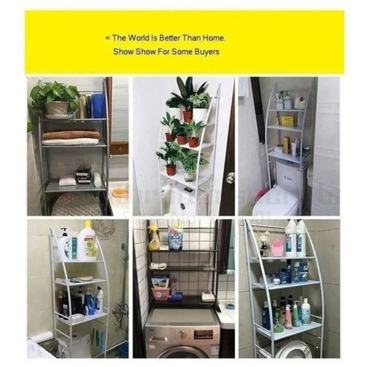 U BUY - Estante Para Baño Multiuso 3 Nivel Organizardor Lavanderia