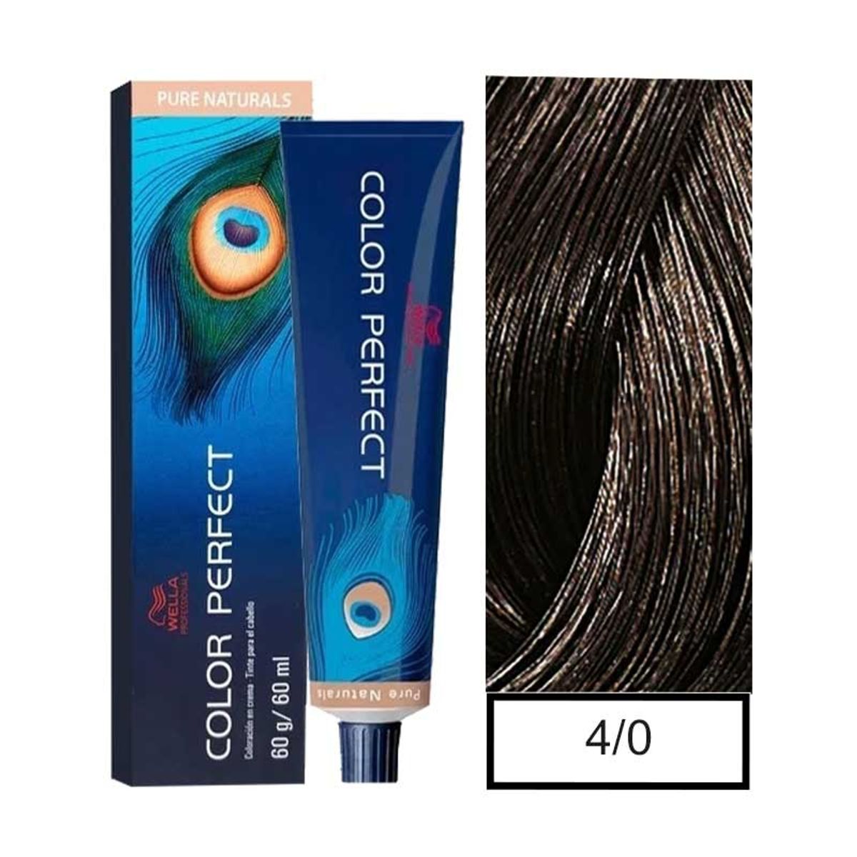 WELLA - Tintura Permanente Wella 4/0 Color Perfect 60Gr  Mas oxidante