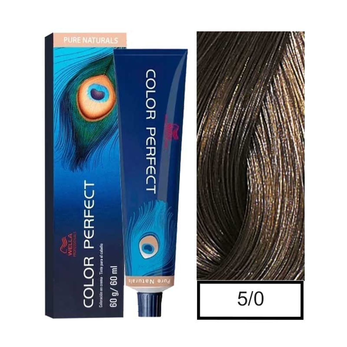 WELLA - Tintura Permanente Wella 5/0 Color Perfect 60Gr  Mas oxidante