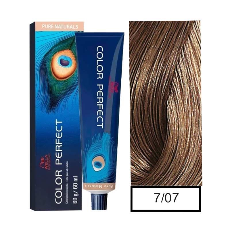 WELLA - Tintura Permanente Wella 7/07 Color Perfect 60Gr  Mas oxidante