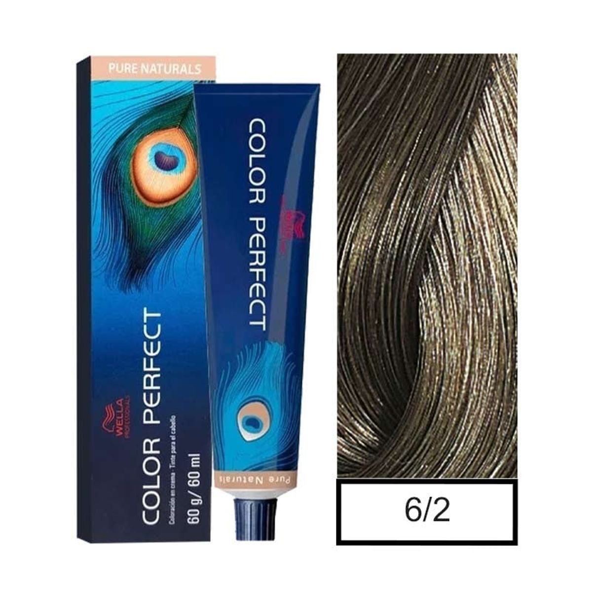 WELLA - Tintura Permanente Wella 6/2 Color Perfect 60Gr  Mas oxidante