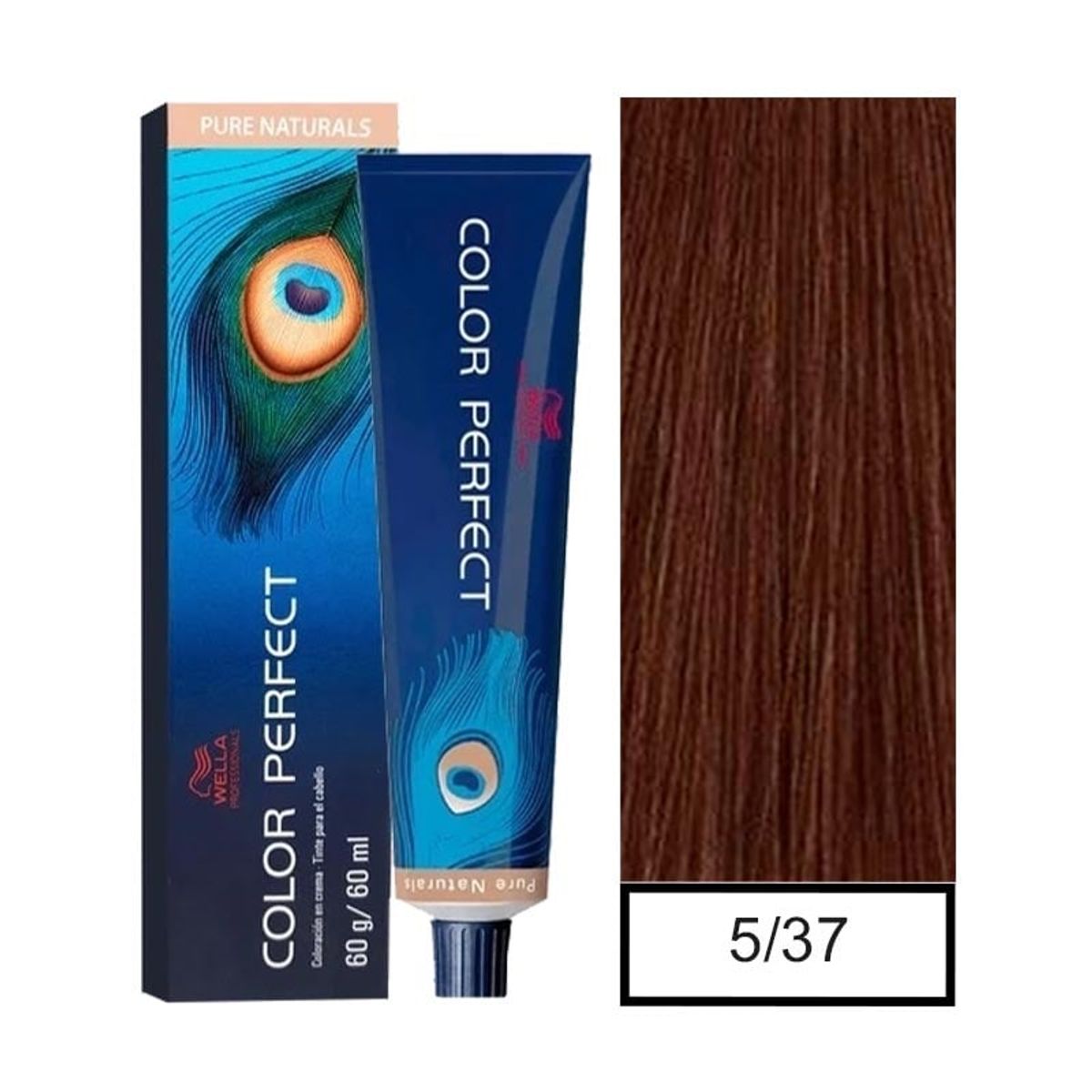 WELLA - Tintura Permanente Wella 5/37 Color Perfect 60Gr  Mas oxidante