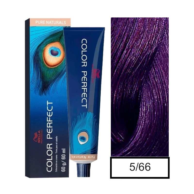 WELLA - Tintura Permanente Wella 5/66 Color Perfect 60Gr  Mas oxidante