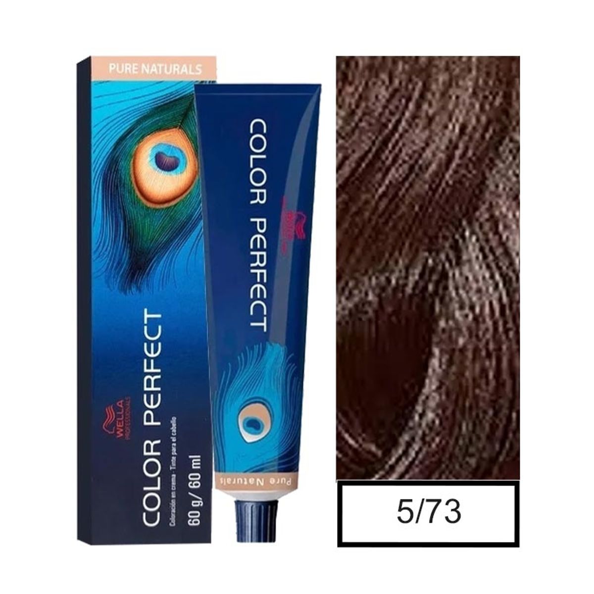 WELLA - Tintura Permanente Wella 5/73 Color Perfect 60Gr  Mas oxidante