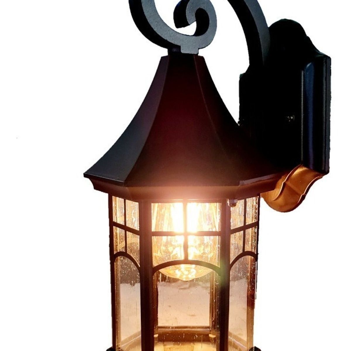 U BUY - Farol Aplique Int Ext Ip65 Vidrio Exagonal