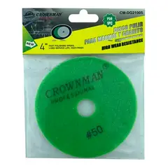 GENERICO - Disco Lija Para Pulir Marmol Granito 4 Pulgadas Crownman grano 50