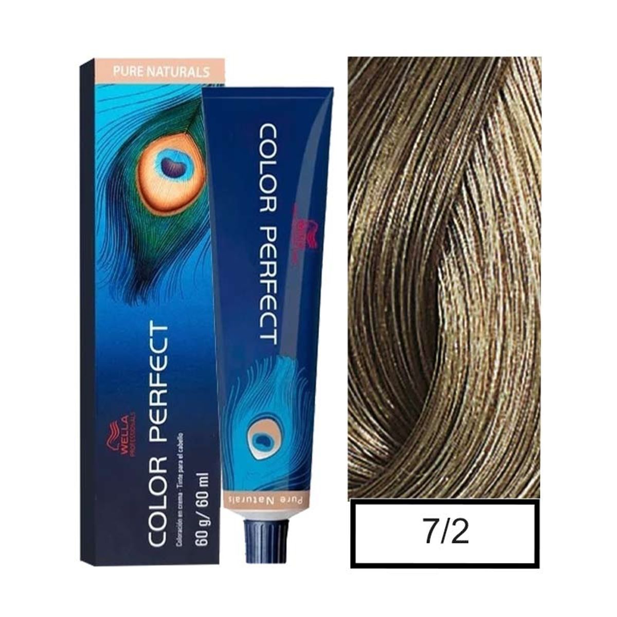 WELLA - Tintura Permanente Wella 7/2 Color Perfect 60Gr  Mas oxidante