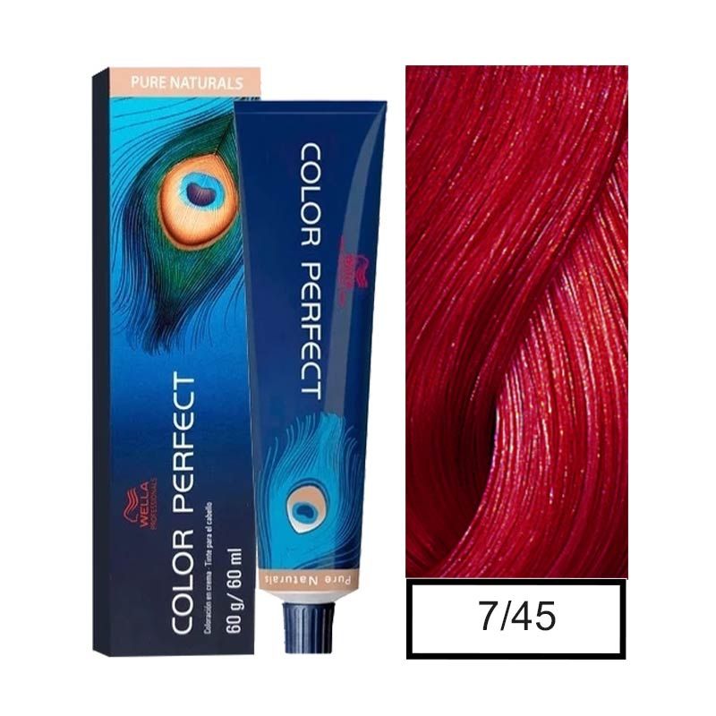 WELLA - Tintura Permanente Wella 7/45 Color Perfect 60Gr  Mas oxidante
