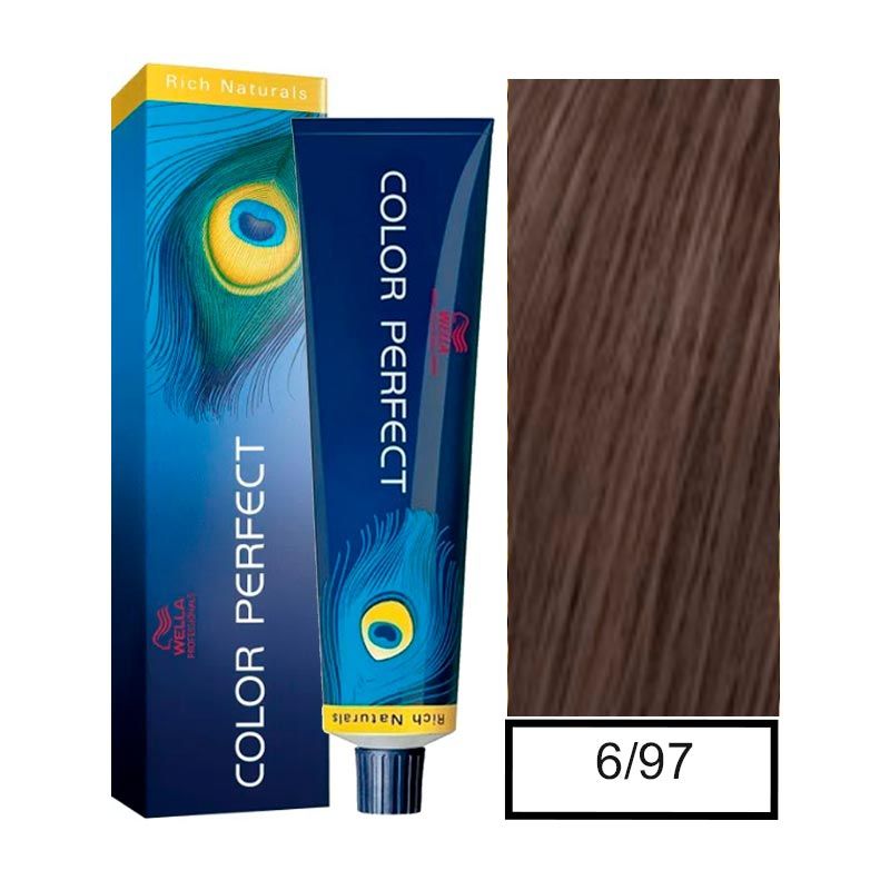 WELLA - Tintura Permanente Wella 6/97 Color Perfect 60Gr  Mas oxidante