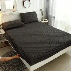 GENERICO - Cubrecolchon Impermeable Negro 1.5 Plaza + Funda Para Almohada