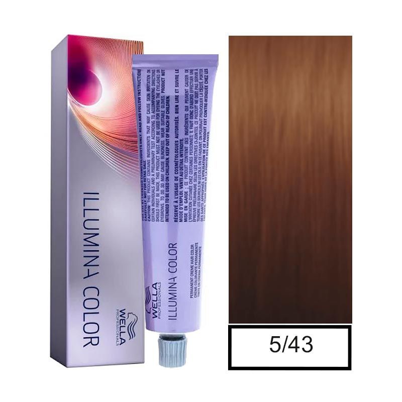 WELLA - Tintura Permanente Wella  5/43 Illumina Color 60Ml  Mas oxidante