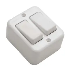 STANFORD - Casquete Interruptor Sobrepuesto Doble 9-15 10A 250V