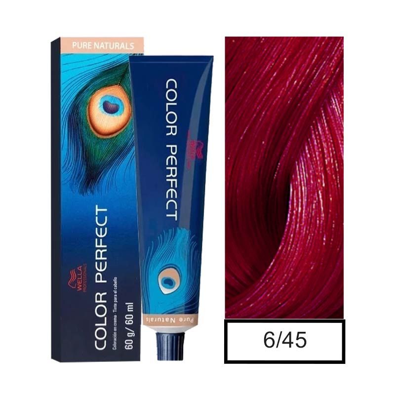WELLA - Tintura Permanente Wella 6/45 Color Perfect 60Gr  Mas oxidante