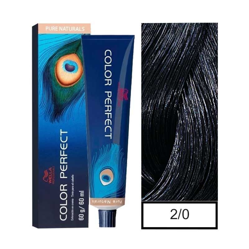 WELLA - Tintura Permanente Wella 2/0 Color Perfect 60Gr  Mas oxidante