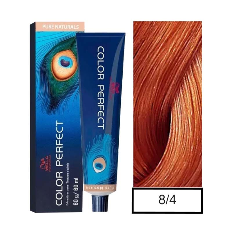 WELLA - Tintura Permanente Wella 8/4 Color Perfect 60Gr  Mas oxidante