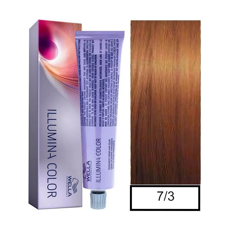 WELLA - Tintura Permanente Wella 7/3 Illumina Color 60Ml  Mas oxidante